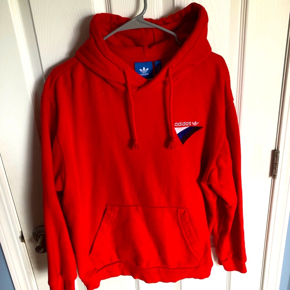 Vintage Red Adidas Embroidered Logo medium